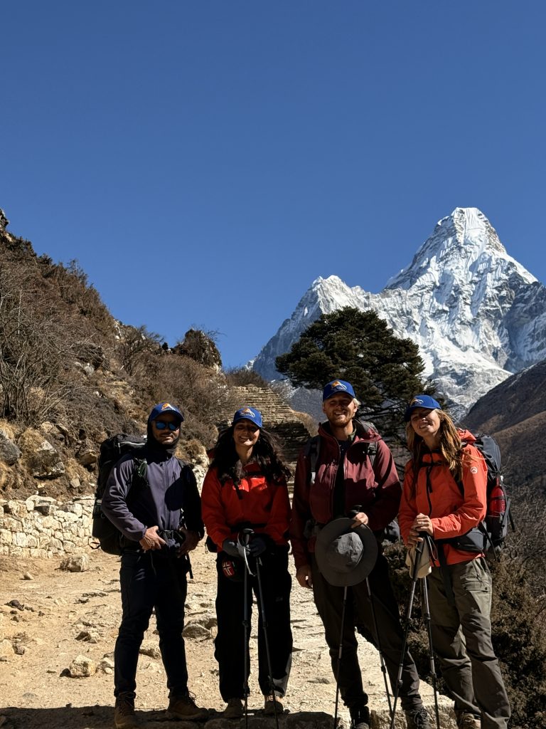 Ajit guiding his trekkers at the Khumbu Region