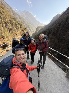 trekker Ajit Adhikari with his guests
