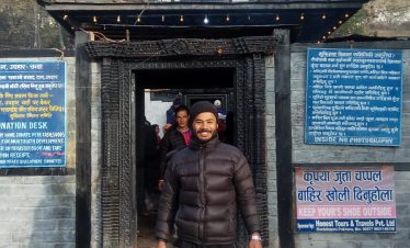 Lead guide Ajit at Muktinath Temple