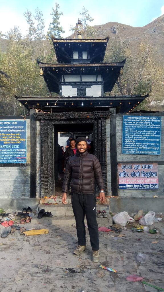 Lead guide Ajit at Muktinath Temple