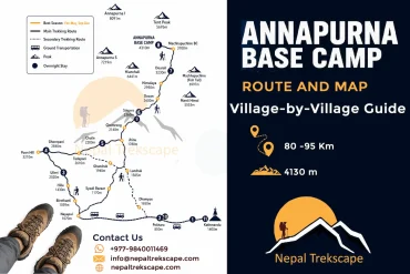 Annapurna Base Camp Trek Route and Map